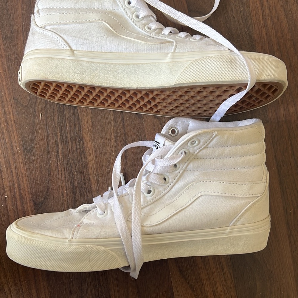 Vans White High-Top Sneakers